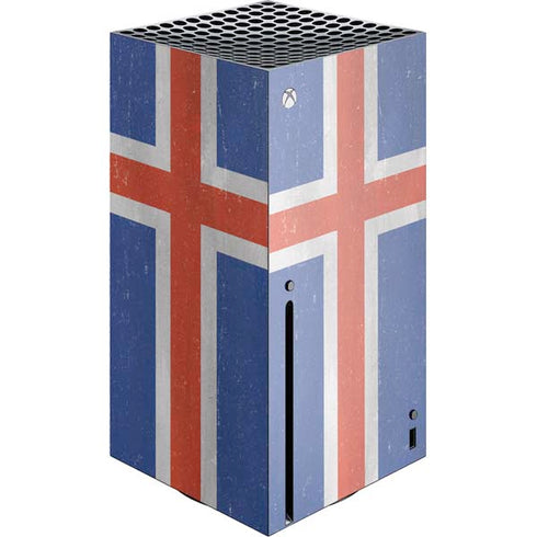 Iceland Flag Distressed Xbox Series X Skins